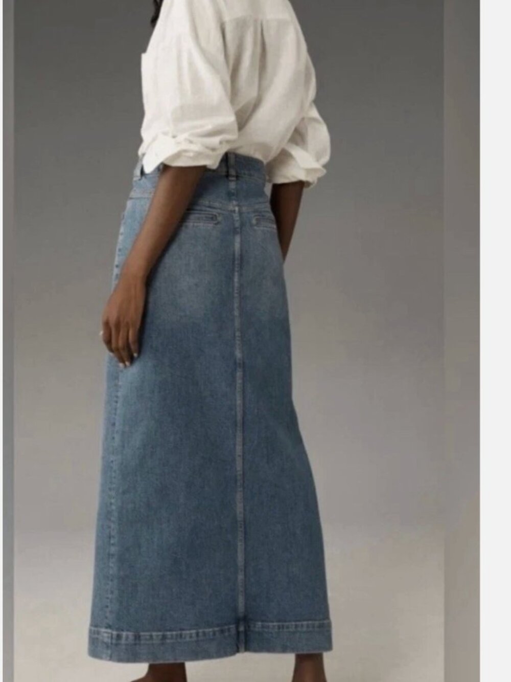 ANTHROPOLOGIE Pilcro Denim Buttondown Pencil Skirt Sz 10 - NWT! - Picture 6 of 13